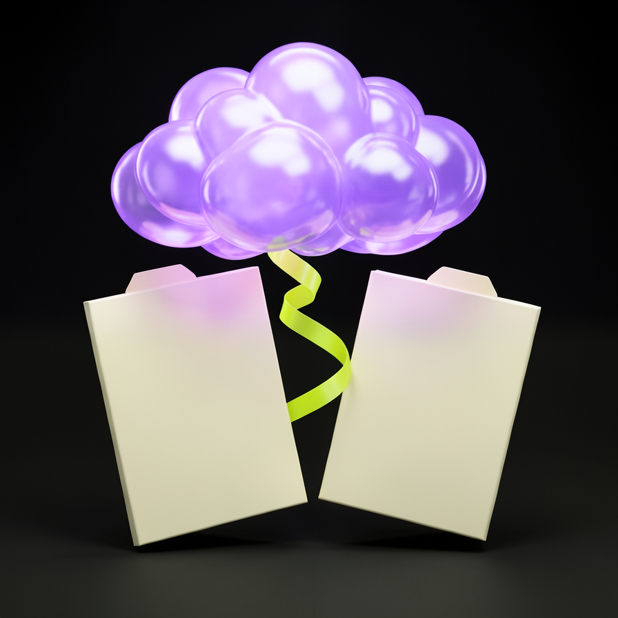 Original abstract 3D objects representing self-hosted tools
